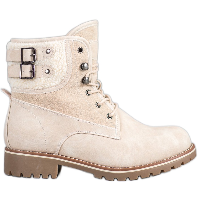 SDS Cacciatori tessili con pelle di pecora beige