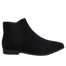 Stivaletti Chelsea neri con punta a mandorla TX-1855 Black nero