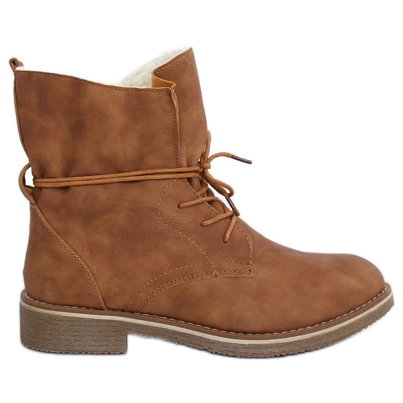 Camel 758-PA Stivali cammello su montone marrone