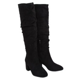 Stivali neri con tacco basso G-279 Black nero