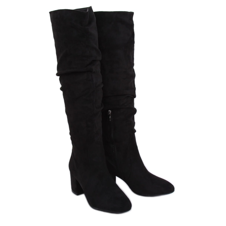 Stivali neri con tacco basso G-279 Black nero