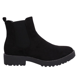 Stivaletti Chelsea neri da donna 7683-PA Black nero