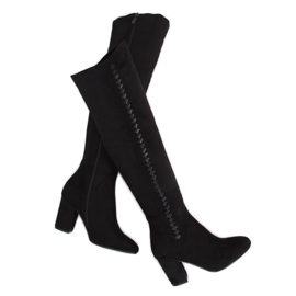 Stivali neri con tacco alto 7539-GG Black nero