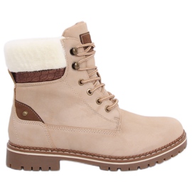 Stivali da donna beige in legno 185-PA Beige