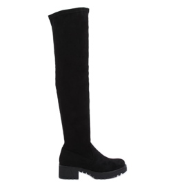 Stivaletti in camoscio nero 8056-GG Black