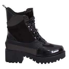Scarpe con suola alta NS067 Nero