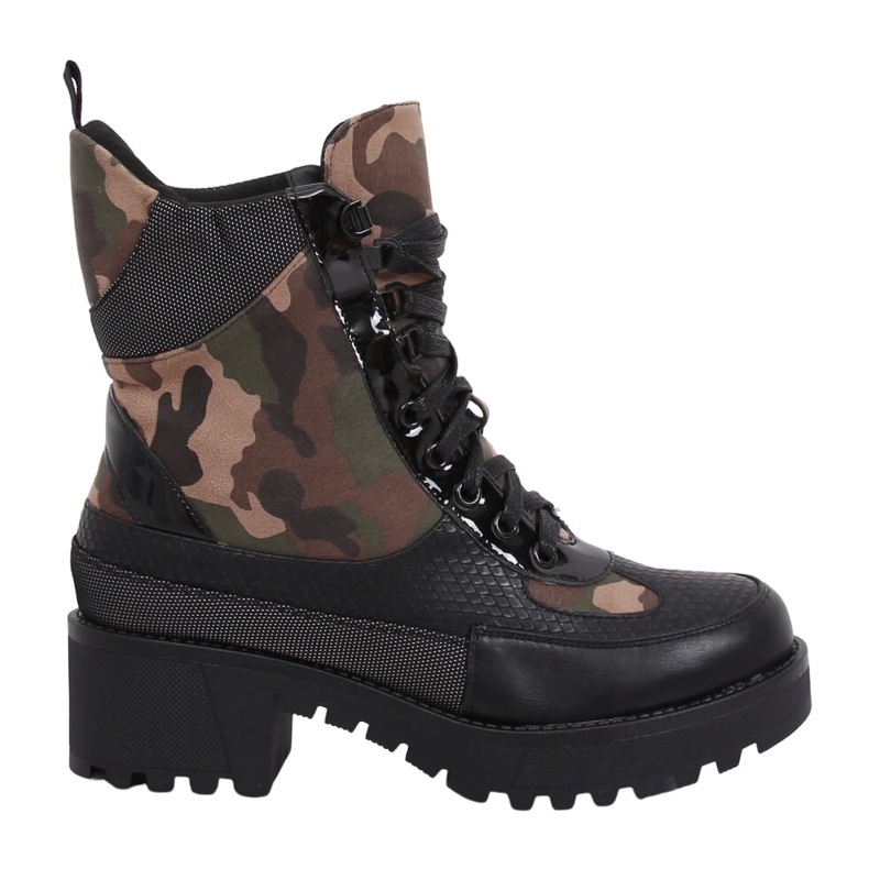 Scarpe con suola alta NS067 Camouflage nero