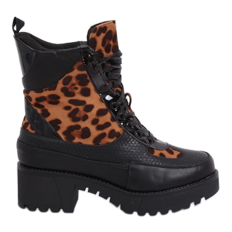 Scarpe con suola alta NS067 Leopard nero