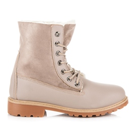 SHELOVET Trapper alla moda con pelle di pecora grigio