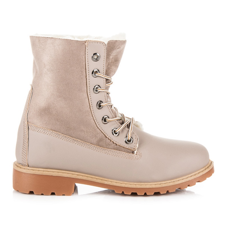 SHELOVET Trapper alla moda con pelle di pecora grigio