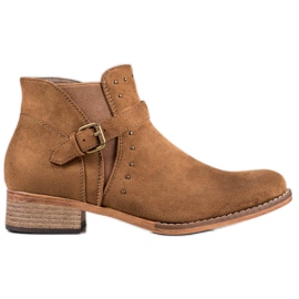 Clowse Stivali cammello con fibbia marrone