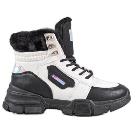 Yes Mile Sneakers Con Pelliccia bianca nero