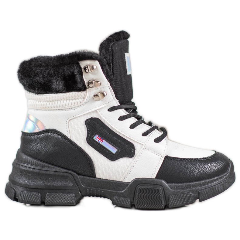Yes Mile Sneakers Con Pelliccia bianca nero
