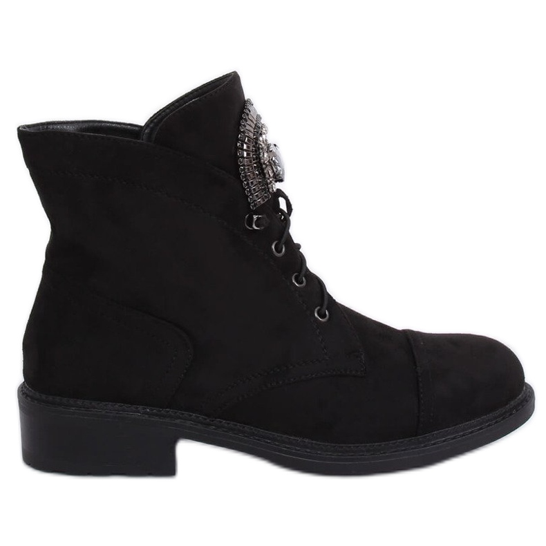 Stivali in camoscio nero E9315 Nero
