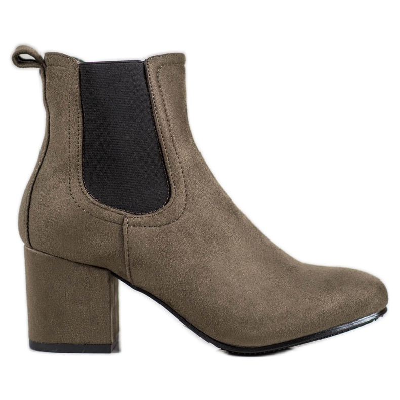 Bestelle Stivali slip-on su un palo cachi verde