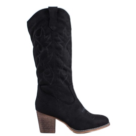 Abloom Stivali da cowboy nero