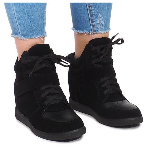 Sneakers con zeppa LA-70 Nero