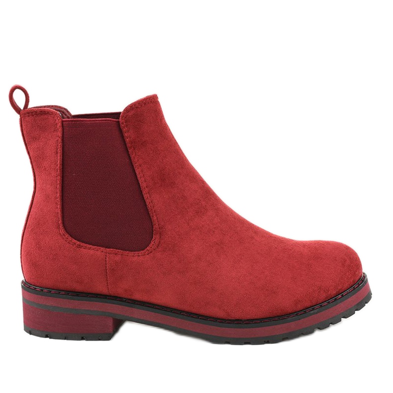 Stivali marroni isolati F-3799 rosso