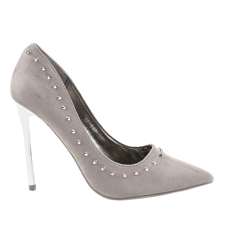 Décolleté grigie su tacco NF-04 grigio