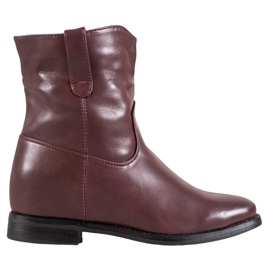 Ideal Shoes Stivali texani Con Ecopelle rosso