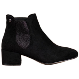 Ideal Shoes Stivaletti Chelsea Con Glitter nero