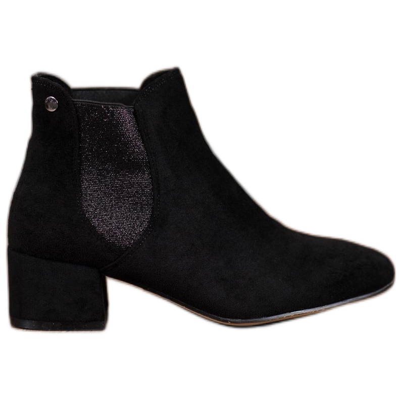 Ideal Shoes Stivaletti Chelsea Con Glitter nero