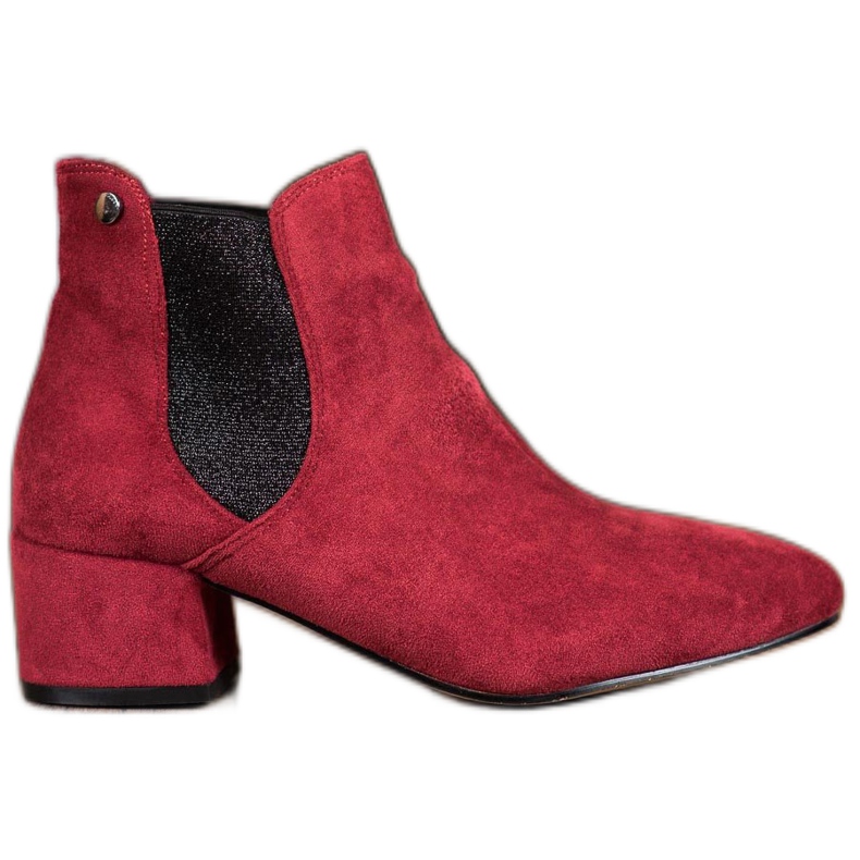 Ideal Shoes Stivaletti Chelsea Con Glitter rosso