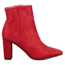 Super Me Stivali sexy con tacco alto rosso