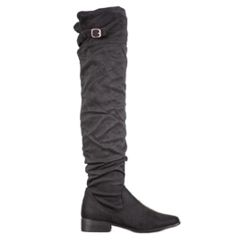 SHELOVET Stivali sopra il ginocchio alla moda nero