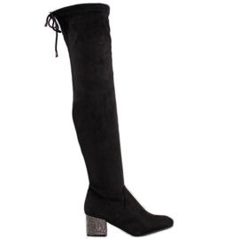 SDS Stivali Con Tacco Decorativo nero