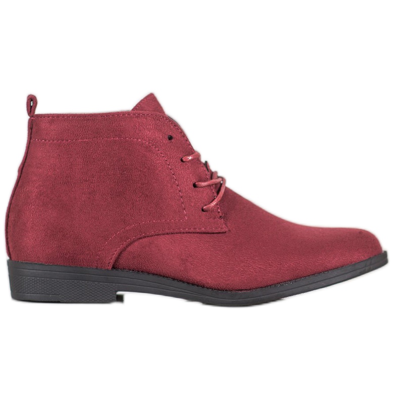 Goodin Comodi stivali in pelle scamosciata rosso