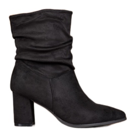 Super Mode Stivaletti slip-on con tacco alto nero