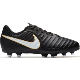 Nike Tiempo Rio Iv Fg Jr 897731-002 scarpe da calcio nero nero