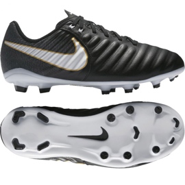 Nike Tiempo Iv Fg Jr 897725-002 scarpe da calcio nero nero