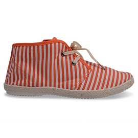 Stivali Sneakers Suola Paglia 2607 Arancione arancia