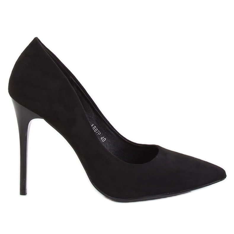 Décolleté su camoscio nero LE07P Stiletto nero