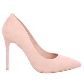 Décolleté in camoscio rosa LE07P Pink