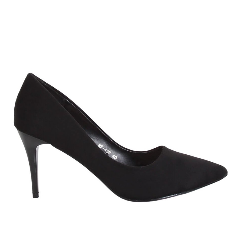 Décolleté su un comodo tacco nero NF-49P Black