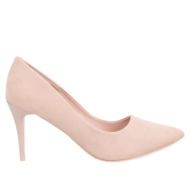 Décolleté su un comodo tacco beige NF-49P Beige