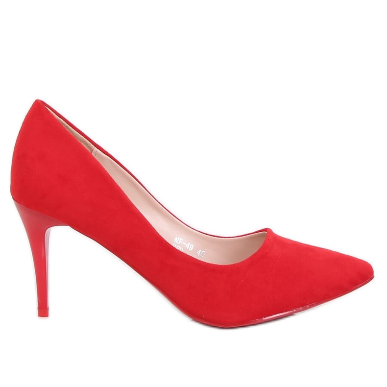 Décolleté su un comodo tacco rosso NF-49P Red