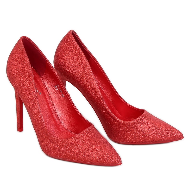 Spille rosse glitterate NF-58P Red rosso