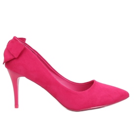 Décolleté su spilla con fiocco fucsia NF-46 Fuchsia rosa