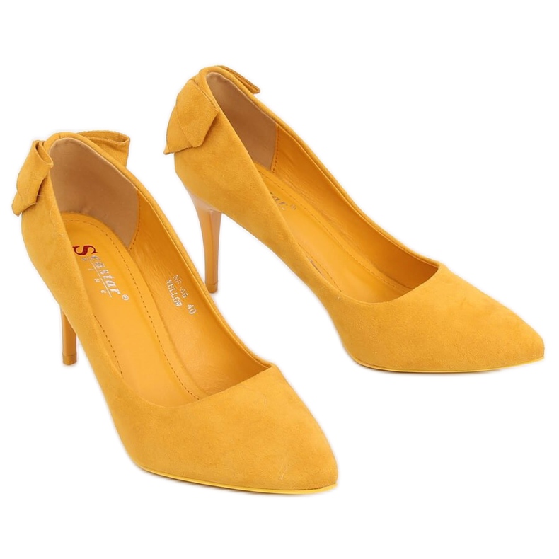 Décolleté su spilla con fiocco giallo NF-46 Yellow