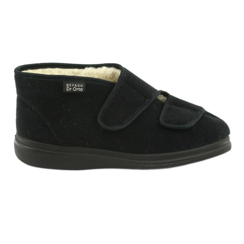 Dr.ORTO Befado ciabatte calde da donna in pu 986D011 nere nero