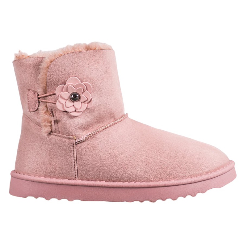 SHELOVET Mukluki con fiore rosa