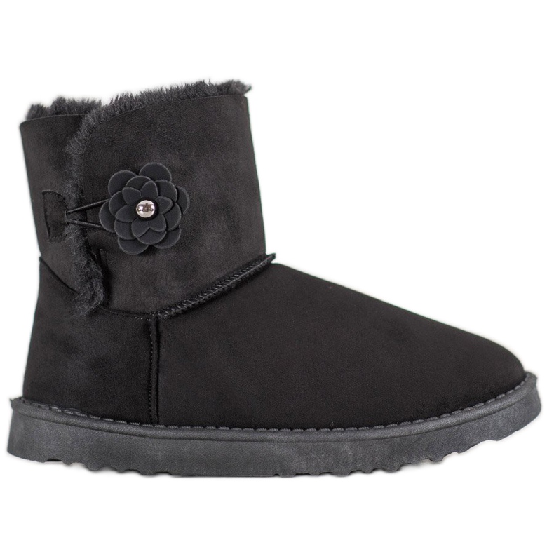 SHELOVET Mukluki con fiore nero