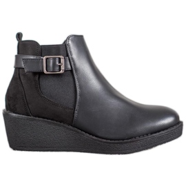 Anesia Paris Comodi stivali con zeppa nero