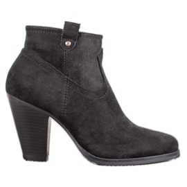 Ideal Shoes Stivali neri casuali nero