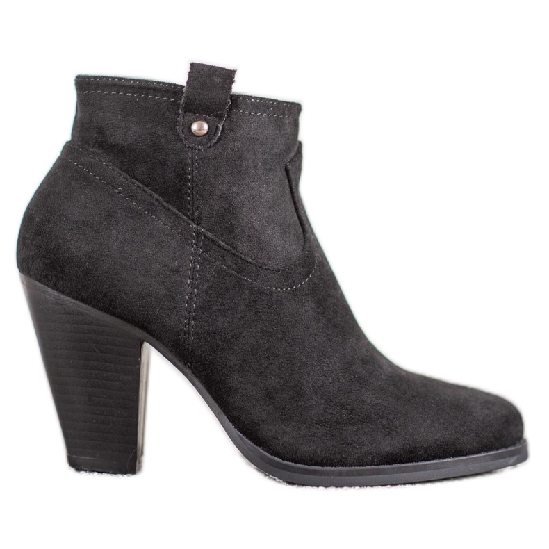Ideal Shoes Stivali neri casuali nero