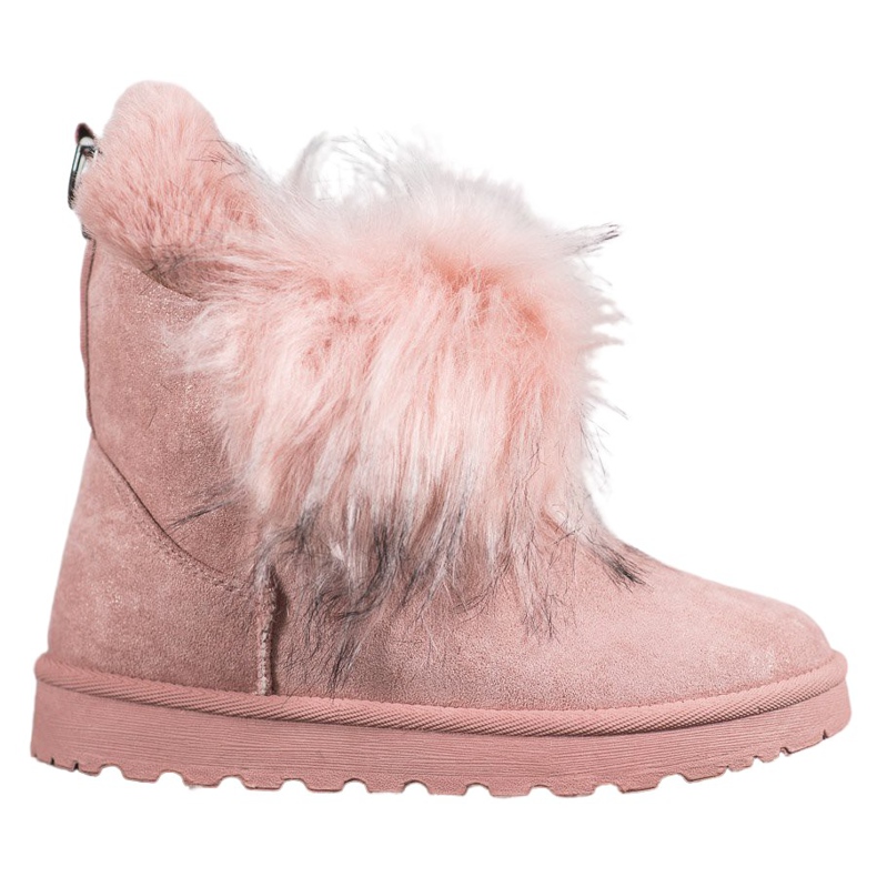 Bella Paris Stivali Da Neve Con Pelliccia rosa